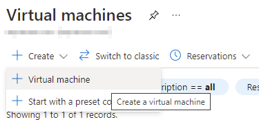 Create a new virtual machine