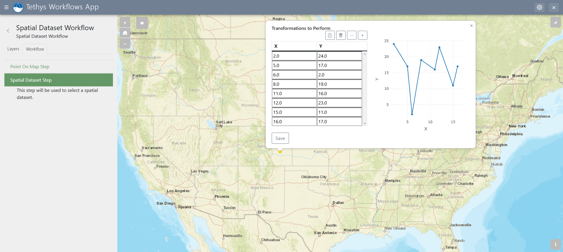 Spatial Dataset Step Screenshot