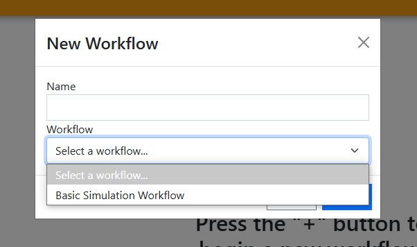 Workflow Options Showing