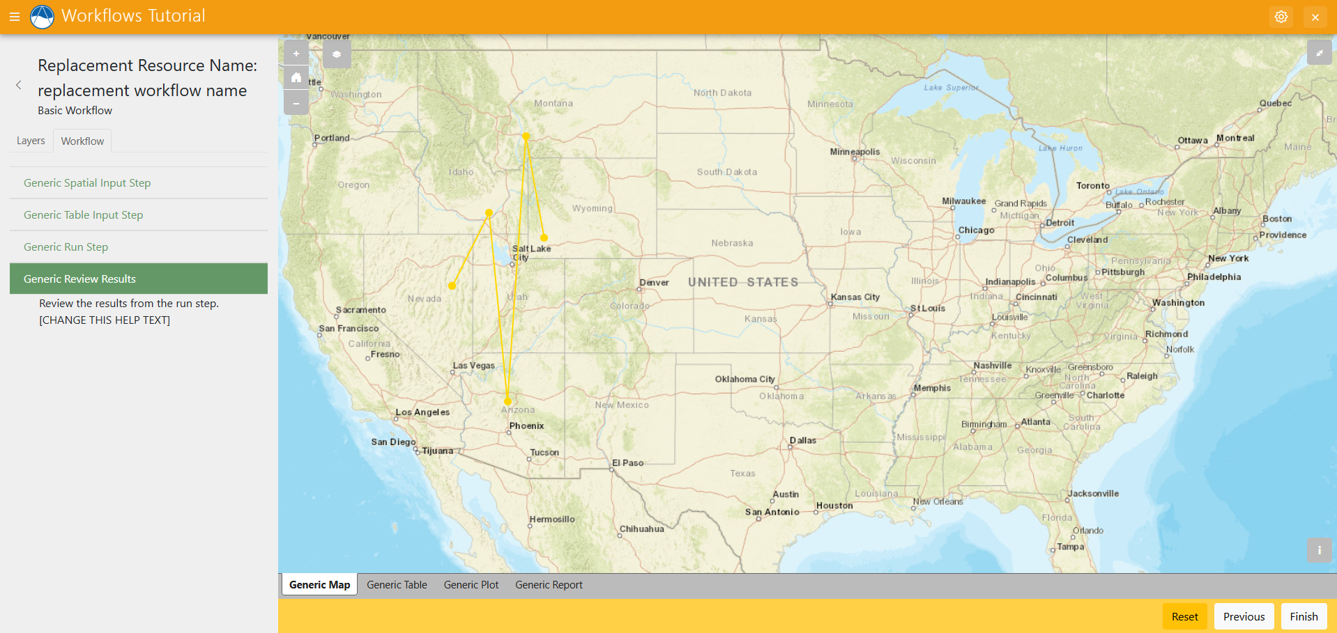 Workflow Results Step Showing